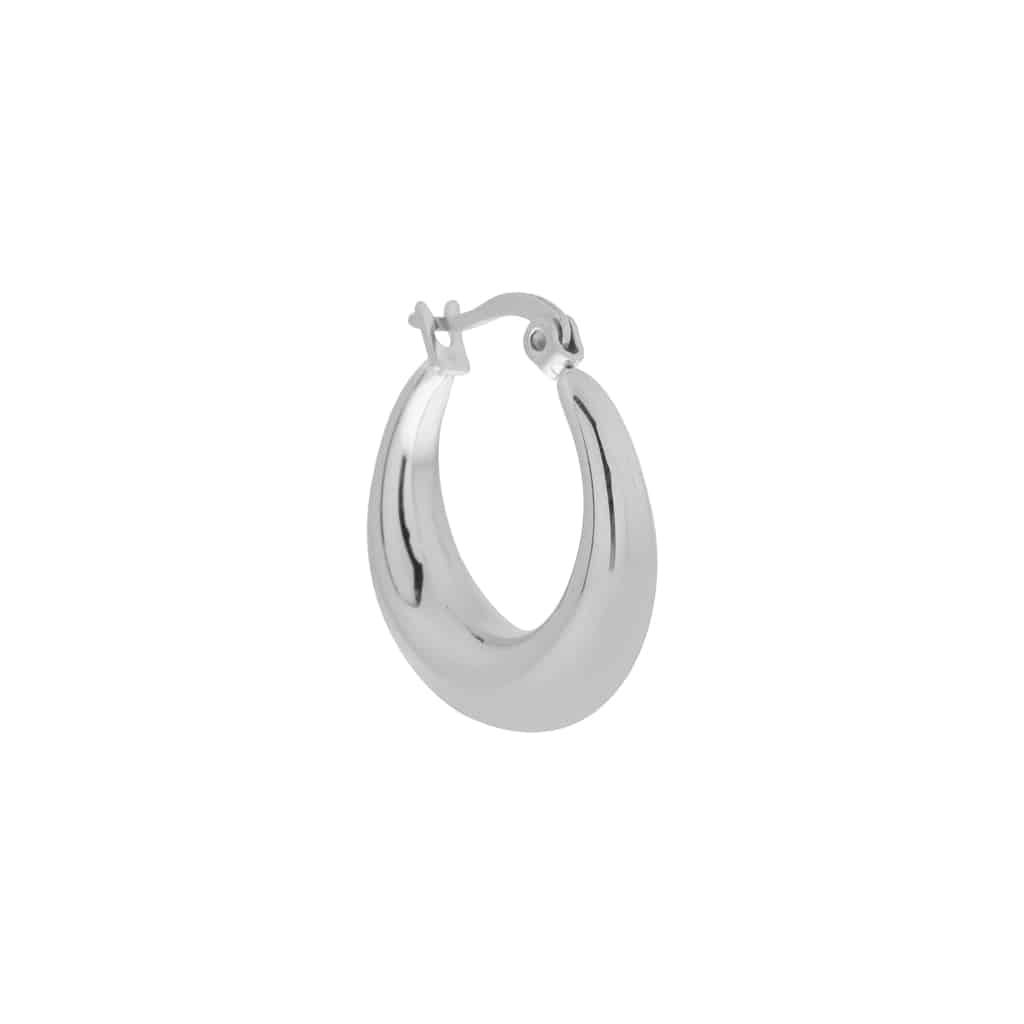 Holly hollow hoop silver