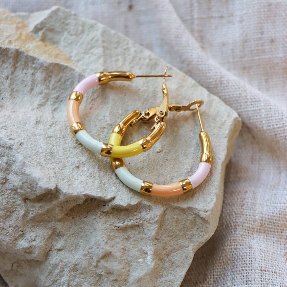 Hoola pastel hoop gold