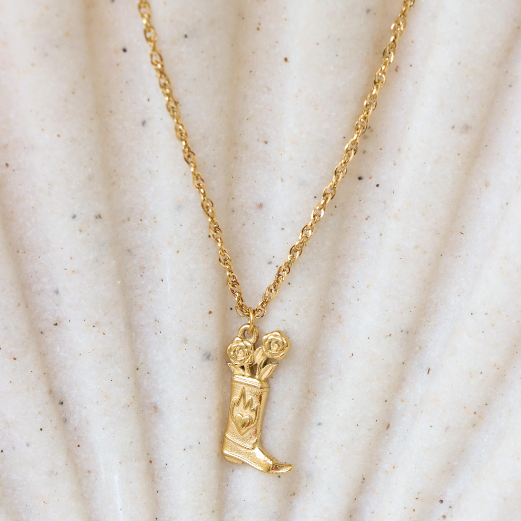 Howdy necklace gold
