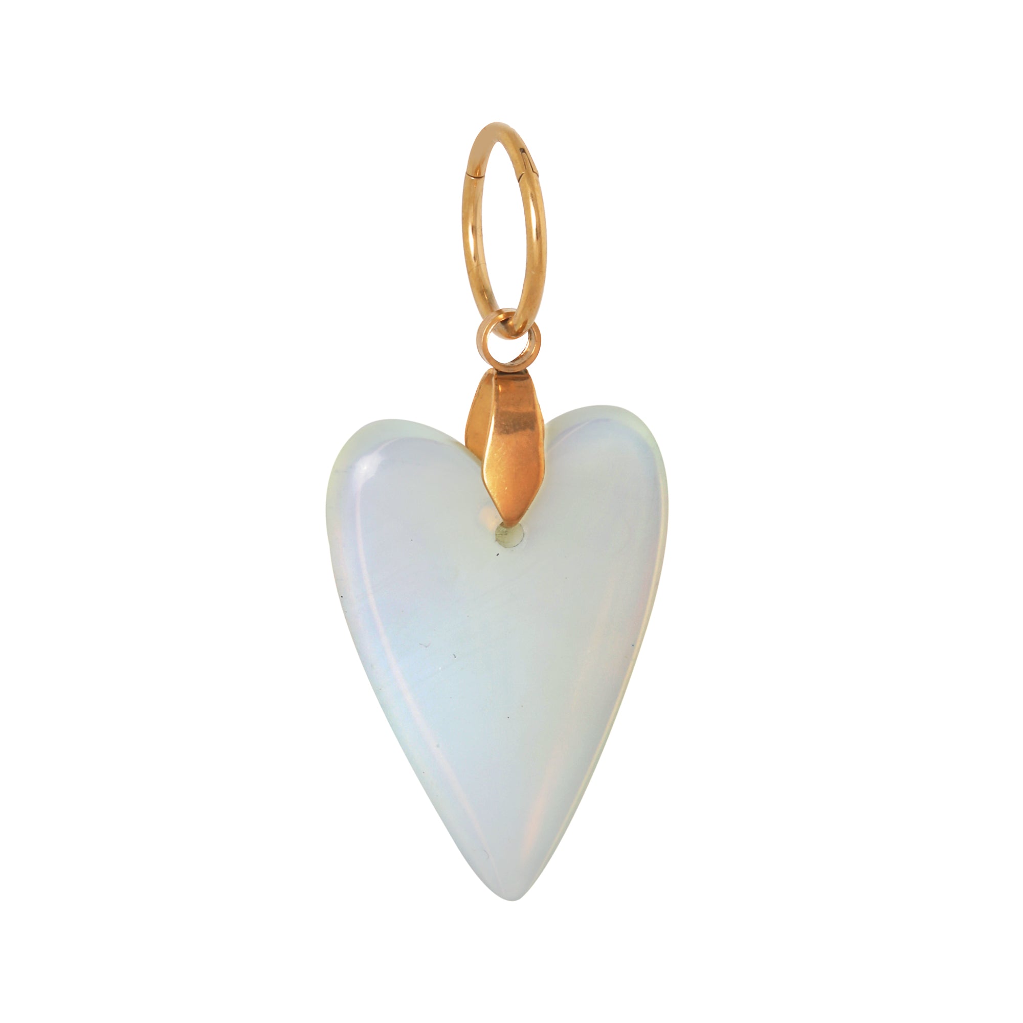 Icy heart charm gold