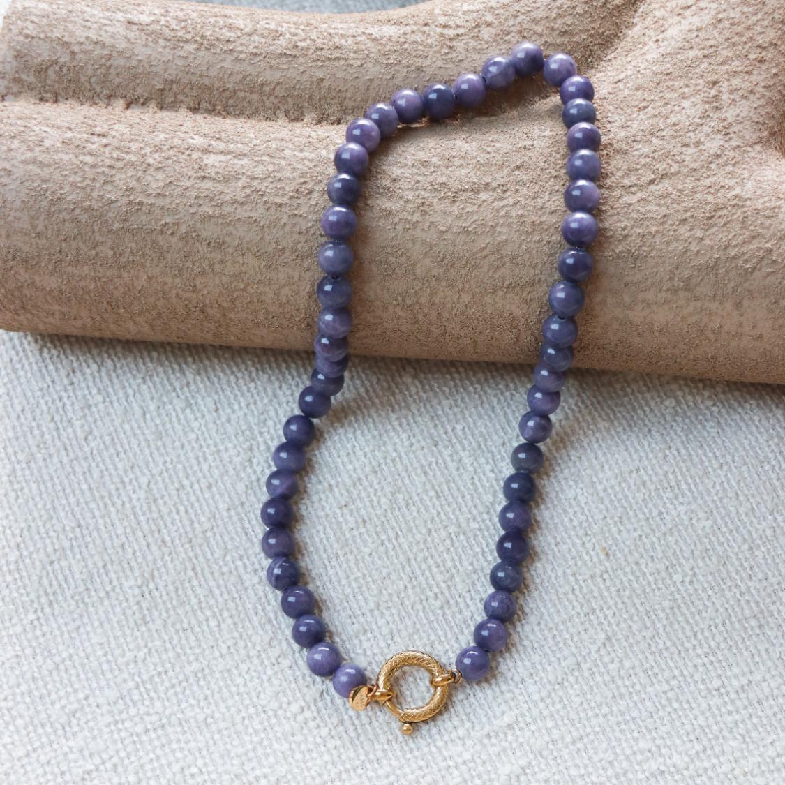 Indigo snake necklace gold