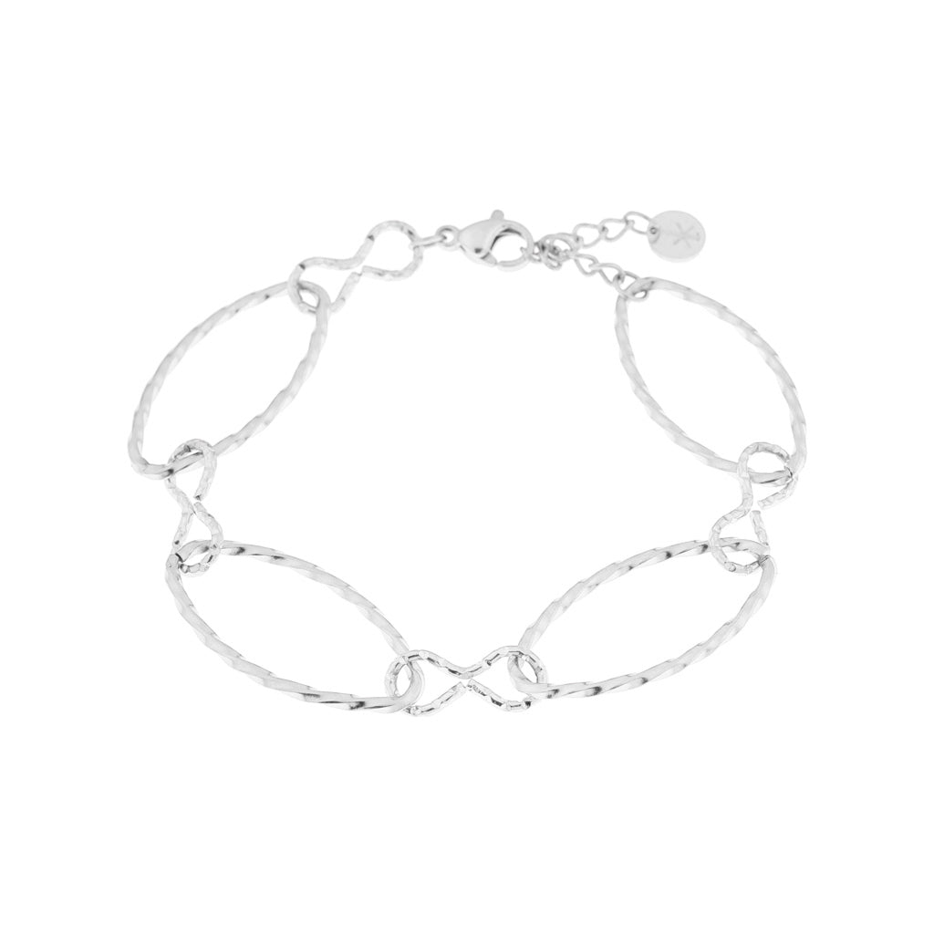Infinity oval bracelet silver