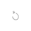 singlepair Half twisted hoop silver