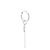 singlepair Chain white hoop silver