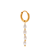 singlepair Quadruple pearl hoop gold