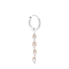 singlepair Quadruple pearl hoop silver