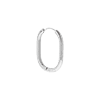 singlepair Small oval hoop silver