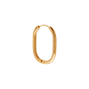 singlepair Small oval hoop gold