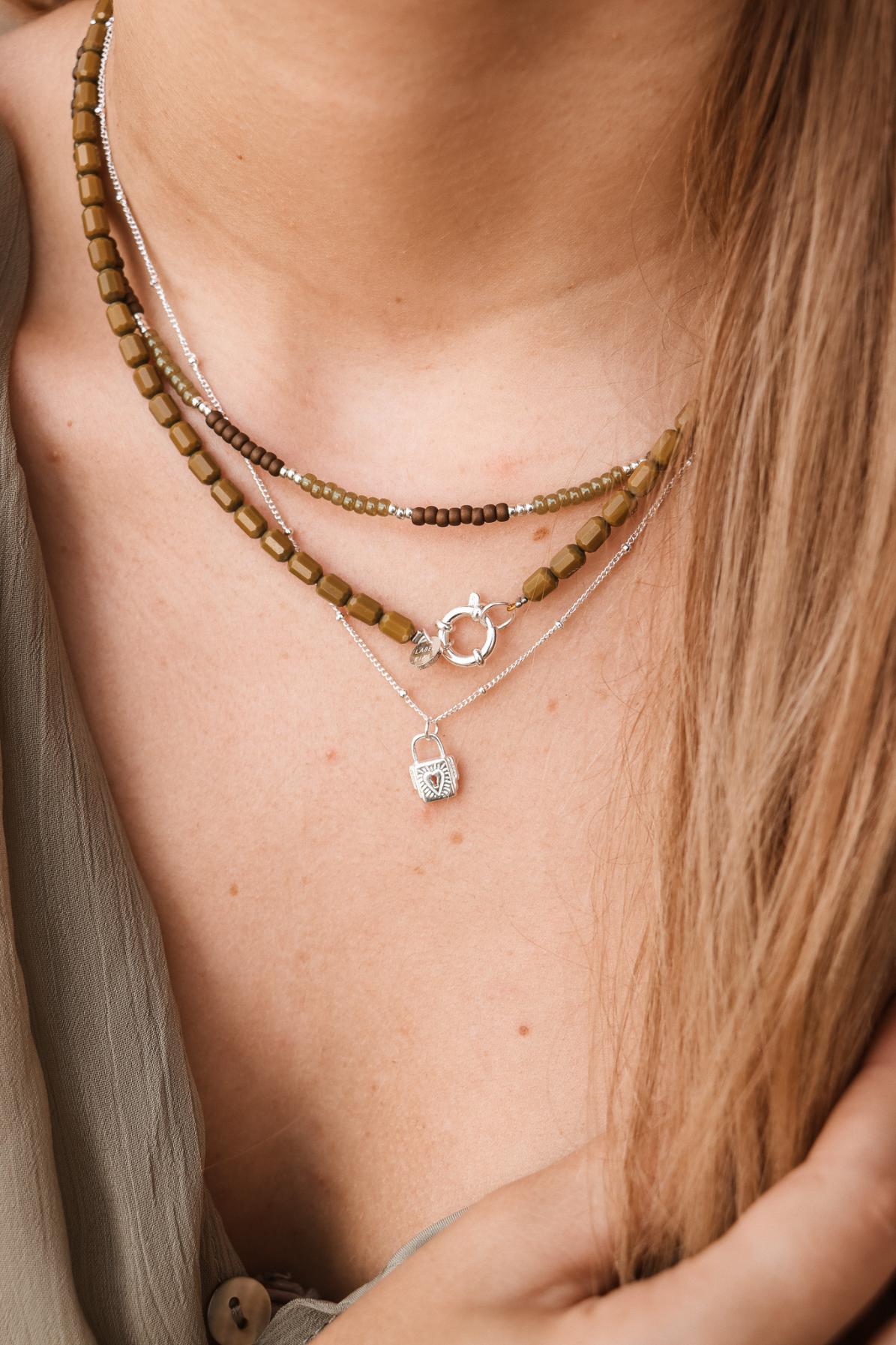 Lasso necklace silver