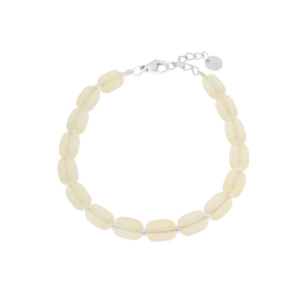 Lemon beads bracelet silver