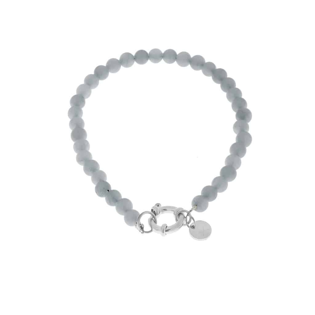 Light blue beads bracelet silver