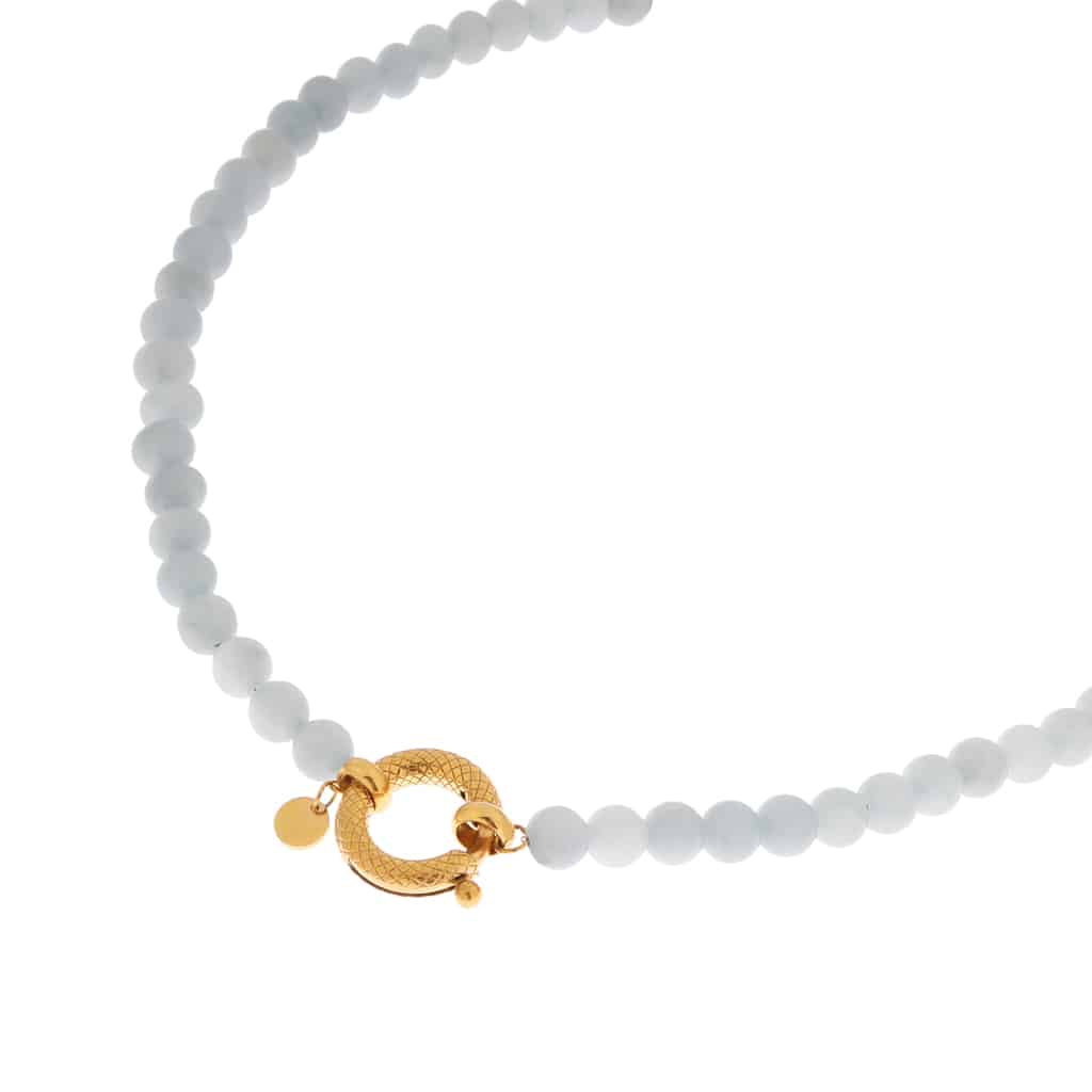 Light blue snake necklace gold