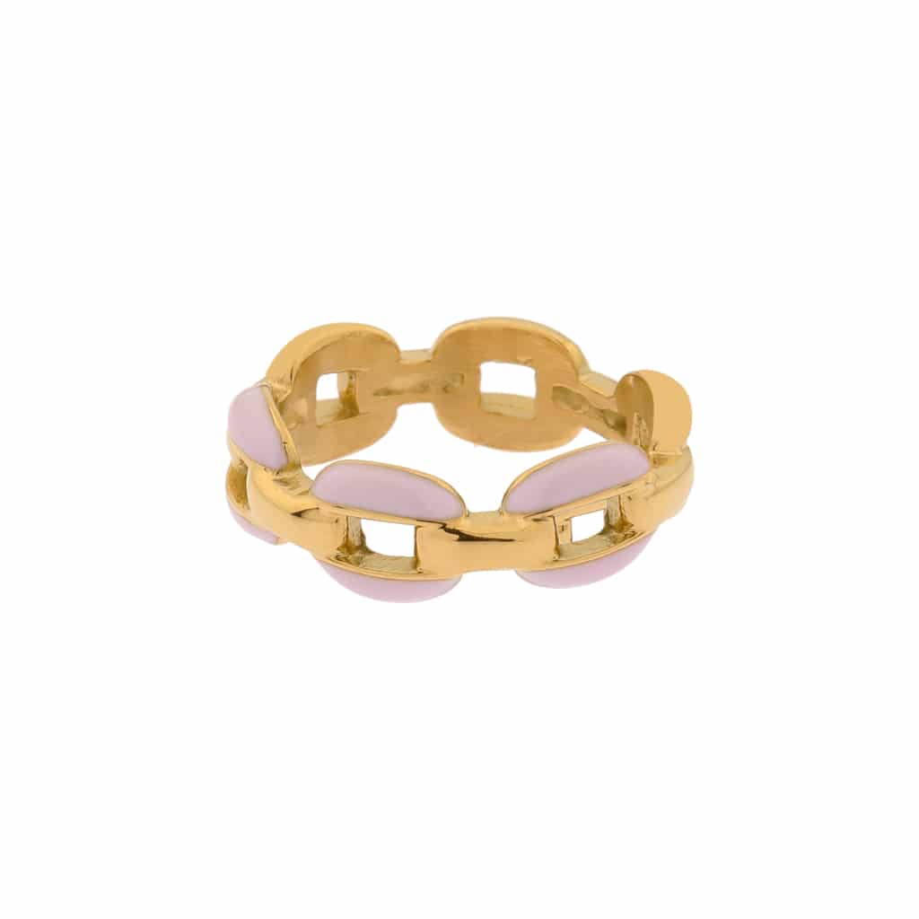 Lilac chain ring gold - 8