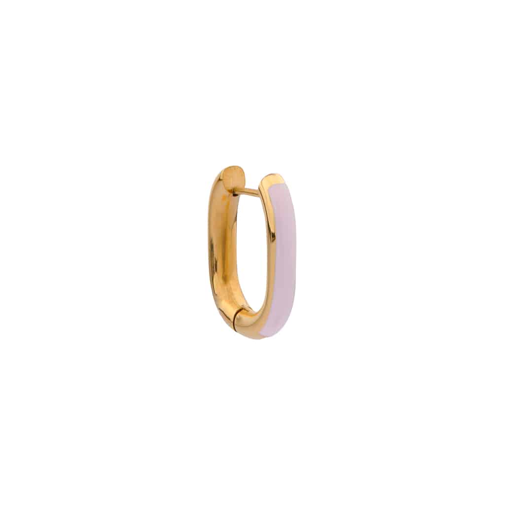 Lilac oval hoop gold