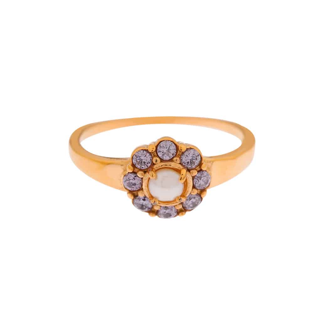 Lilac pearl ring gold - 8