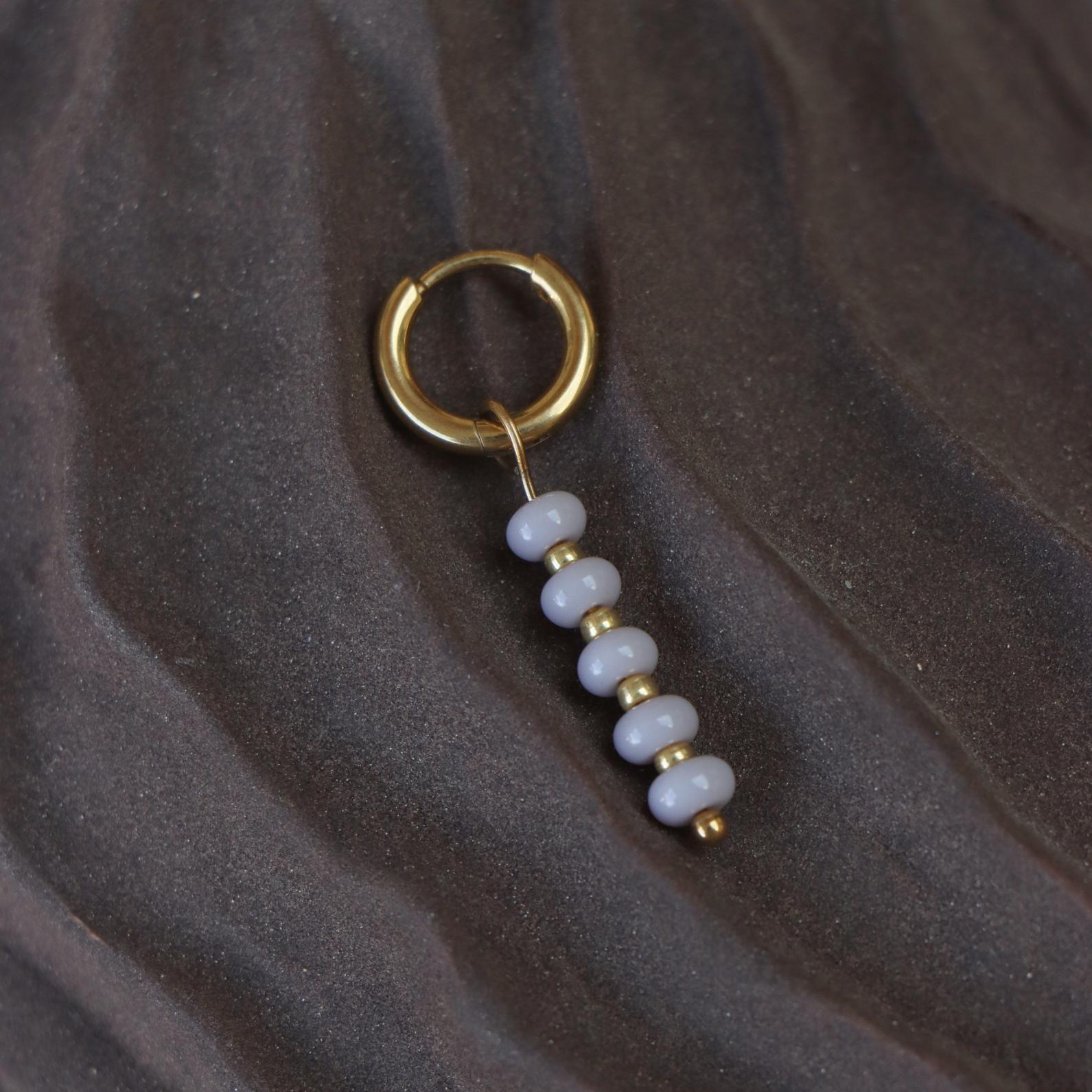 Lilac row hoop gold
