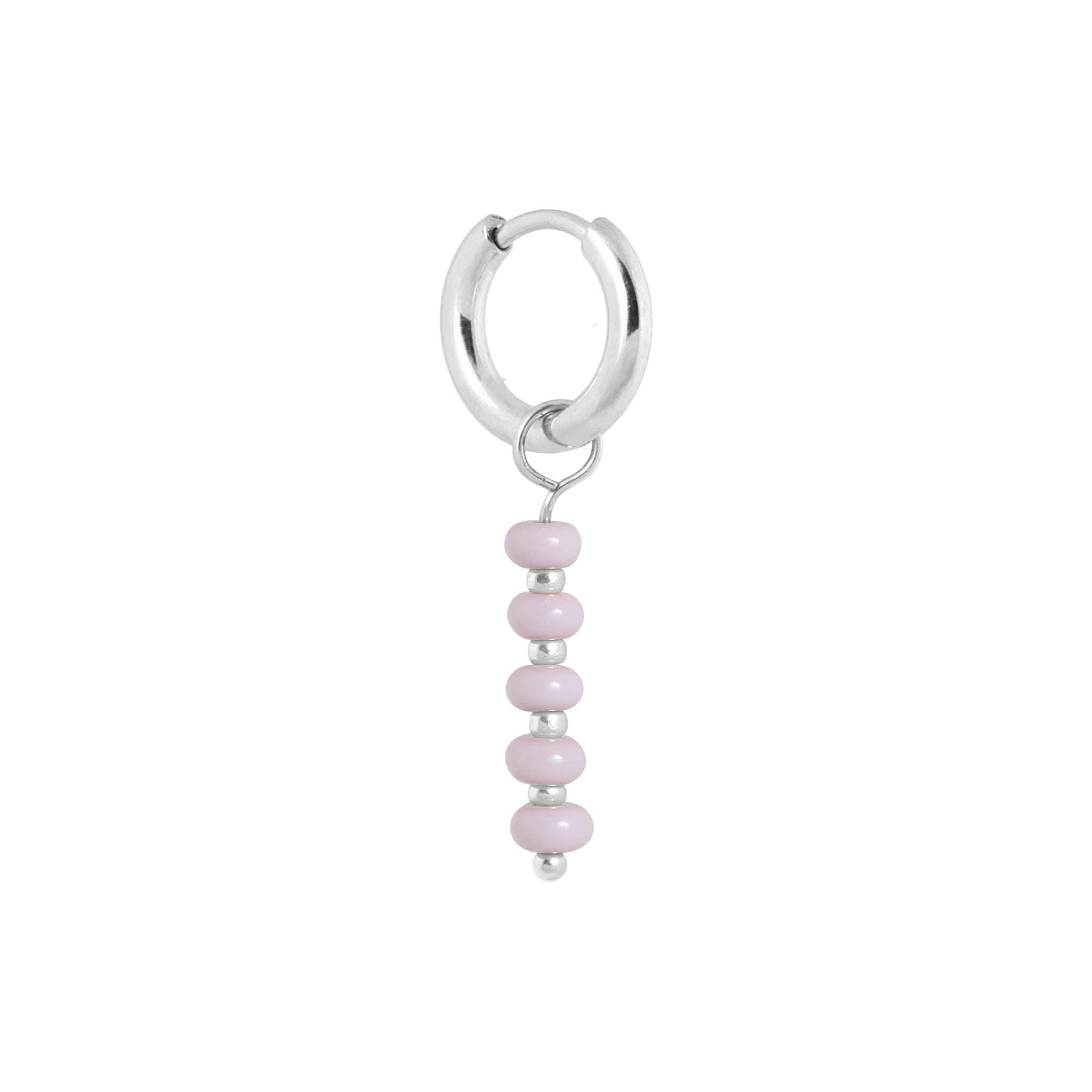 Lilac row hoop silver