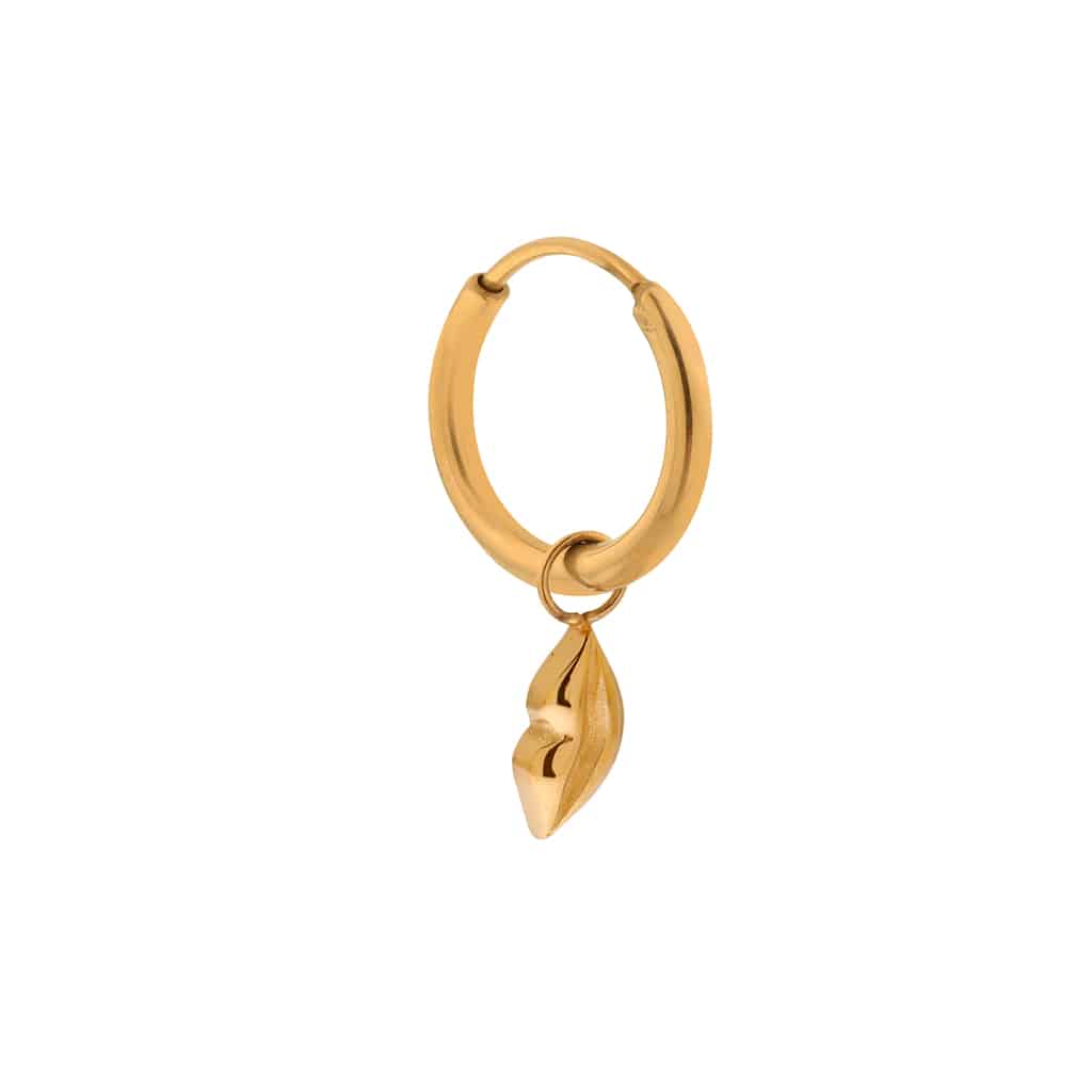 Lips hoop gold
