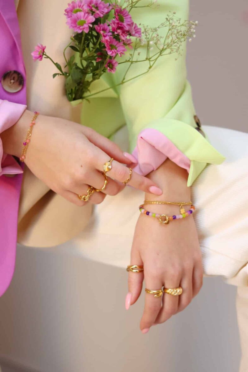 Lucky clover bracelet gold
