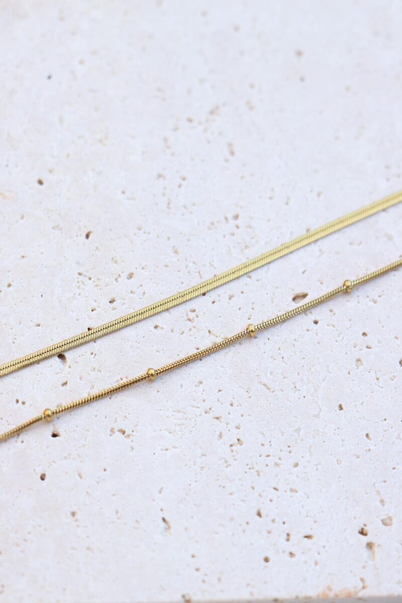 Mini Dot Chain Gold Bracelet