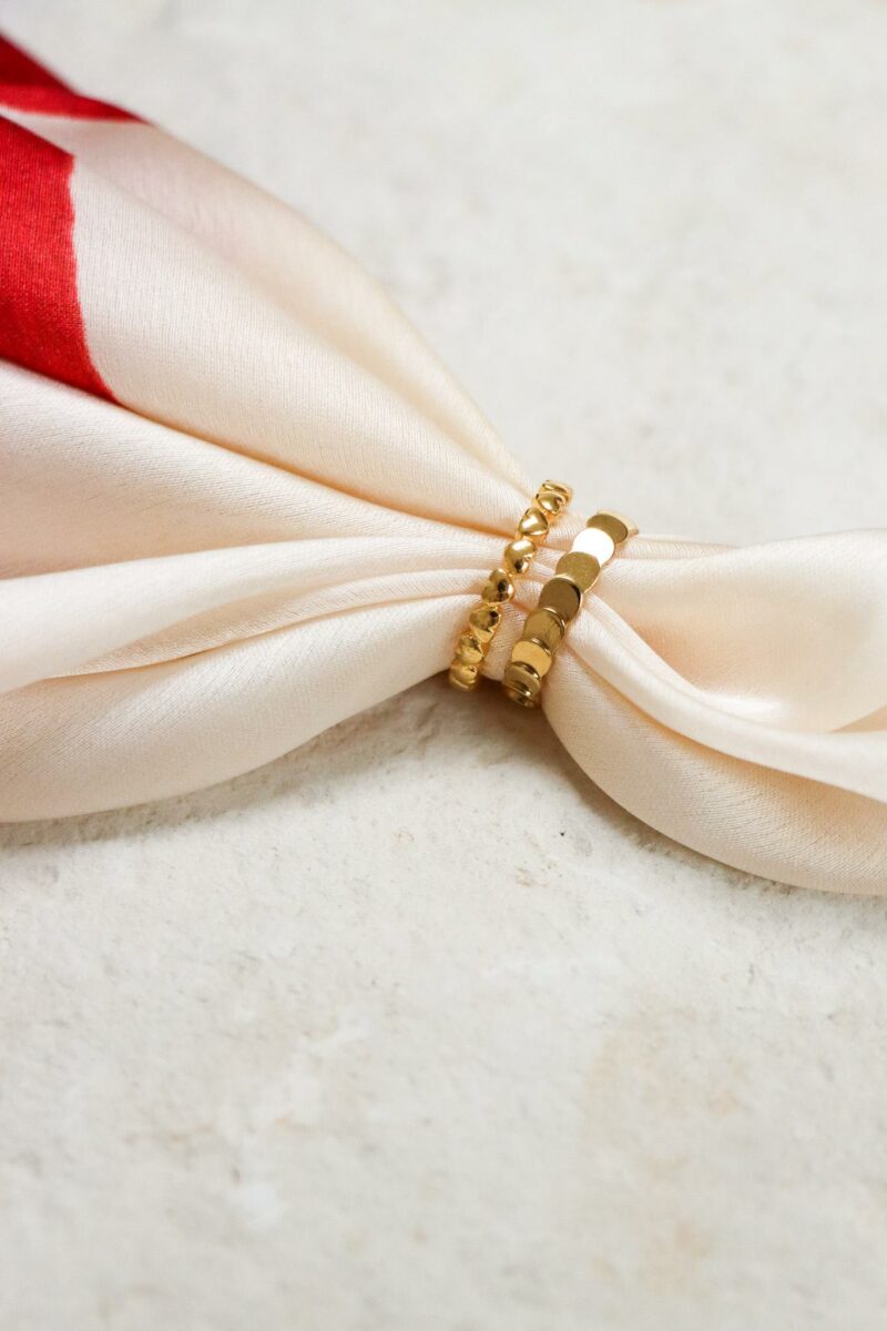 Mini hearts ring gold