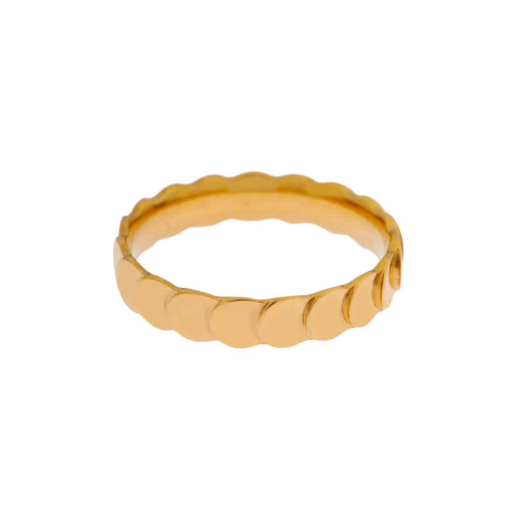 Mini round ring gold - 8
