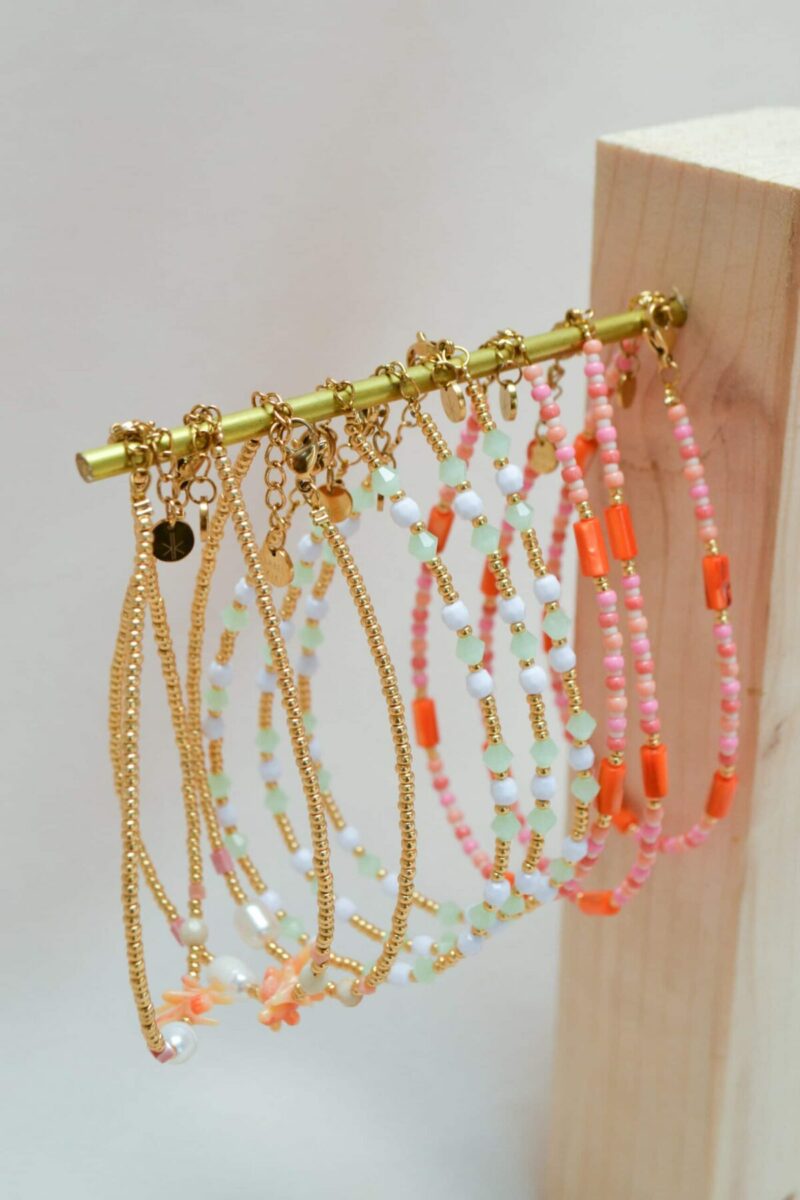 Minty mint anklet gold