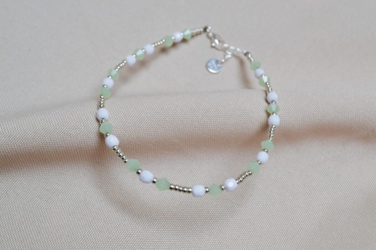 Minty mint anklet silver