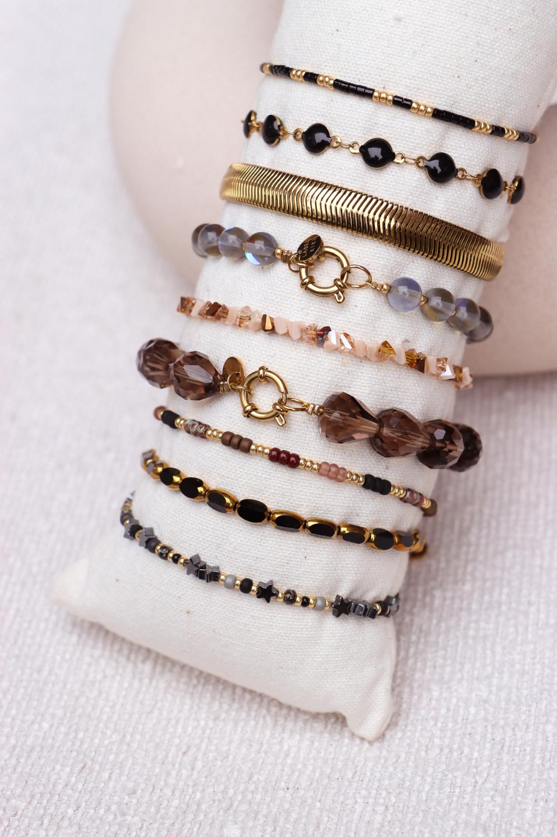 Mocha rainbow bracelet gold