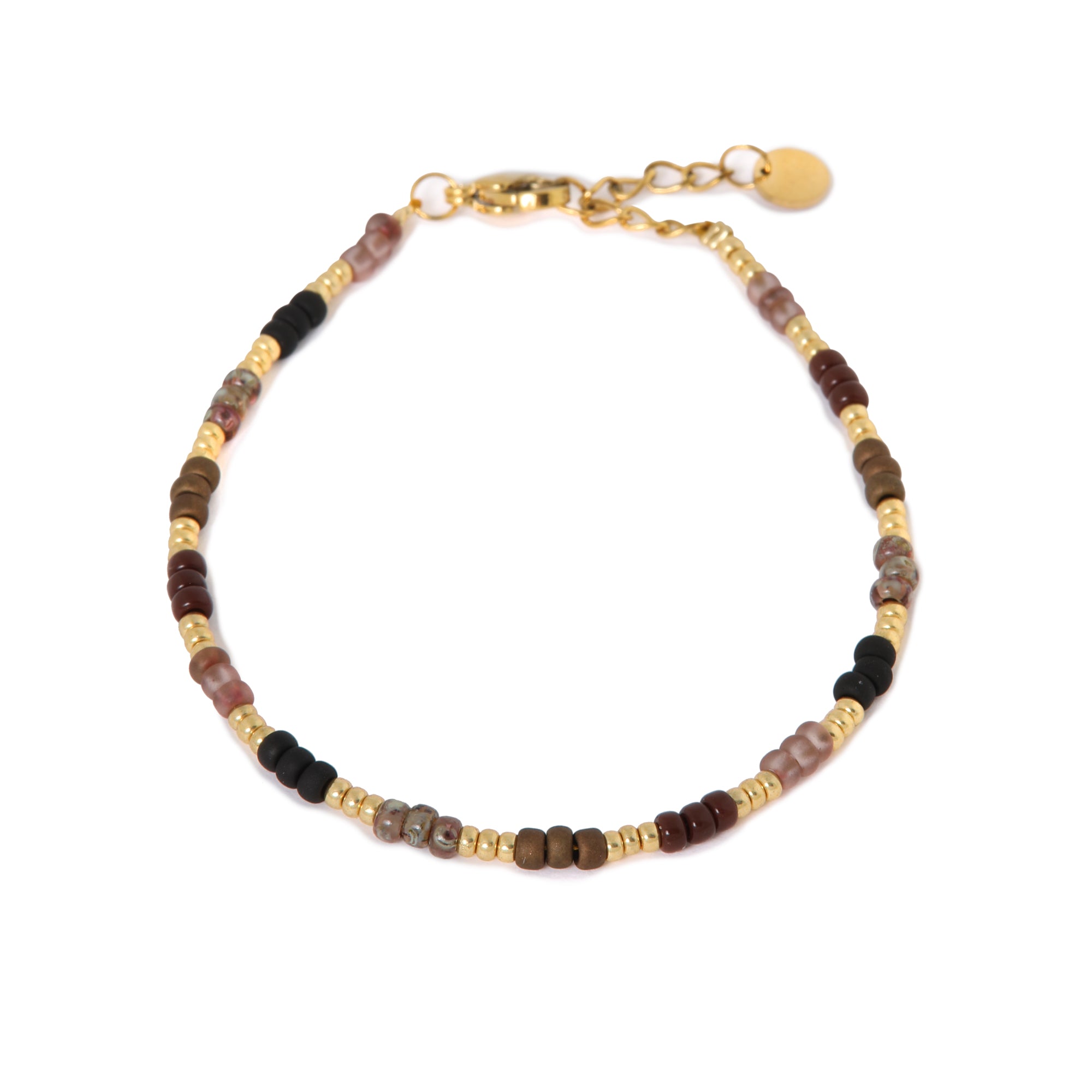 Mocha rainbow bracelet gold