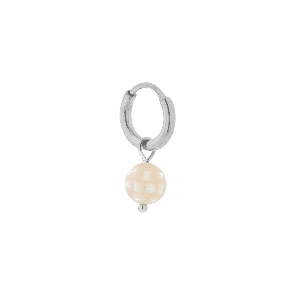 Mother of pearls hoop silver
