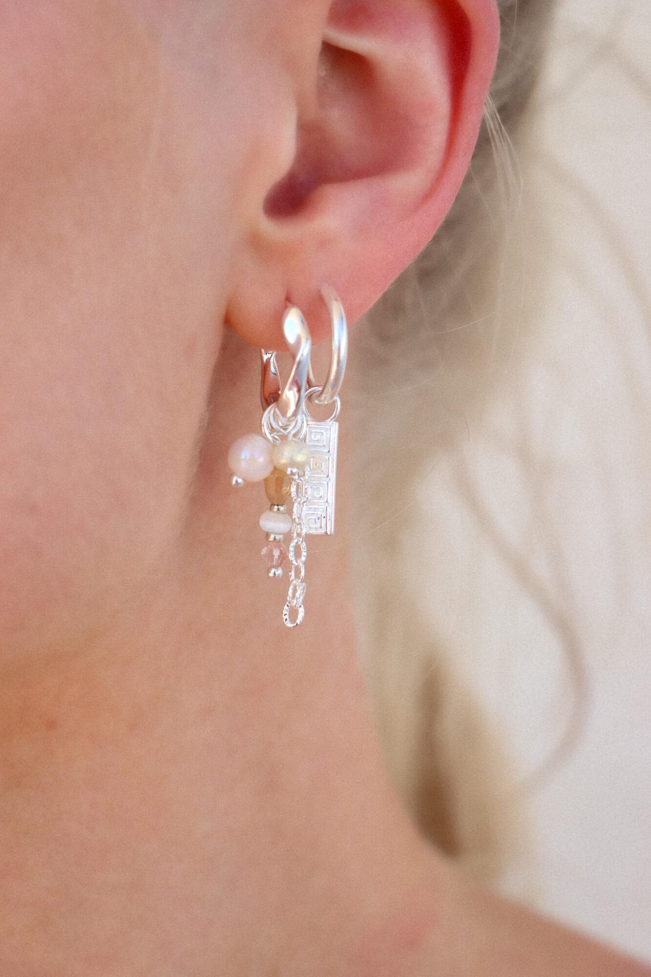 Mykonos hoop silver