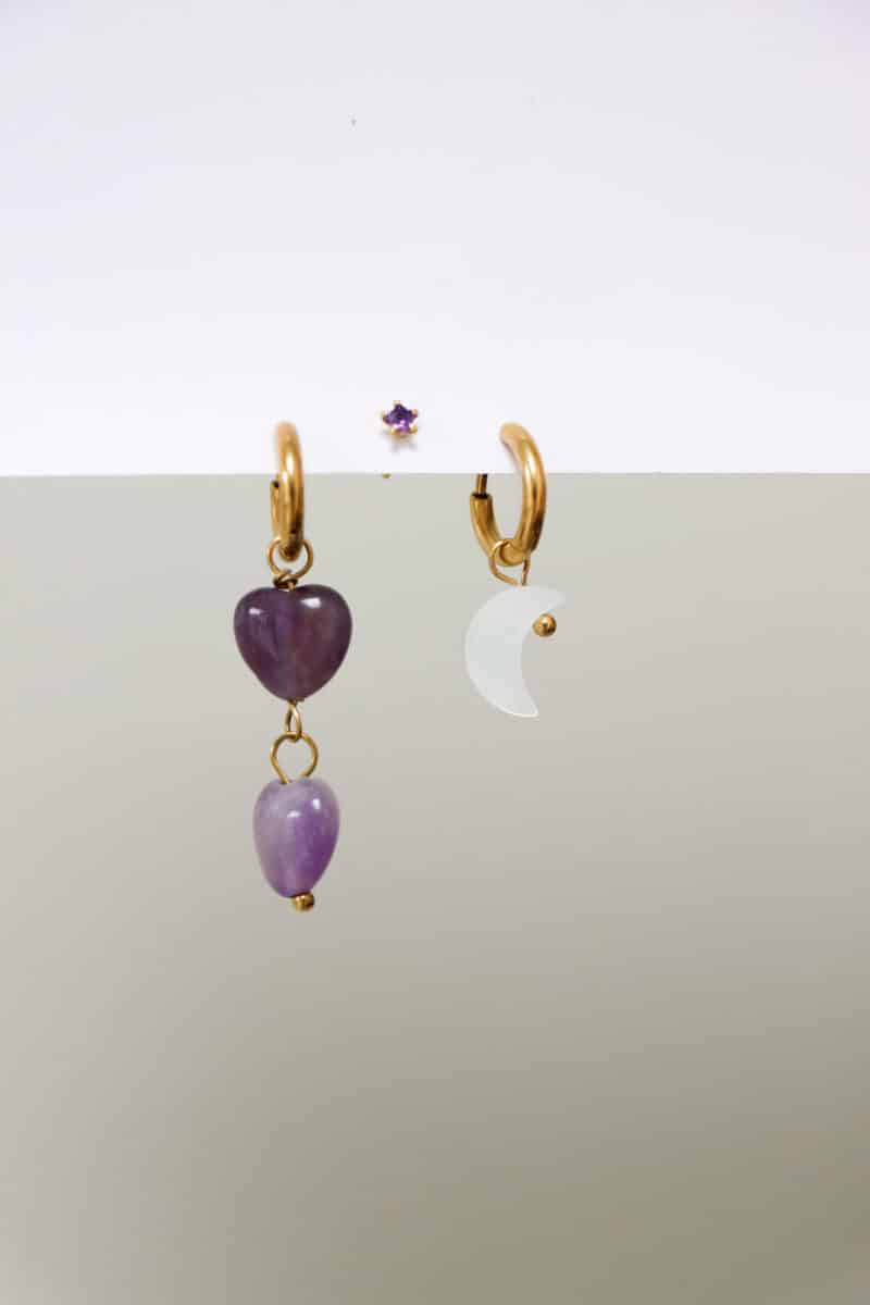 Mystical moon hoop gold