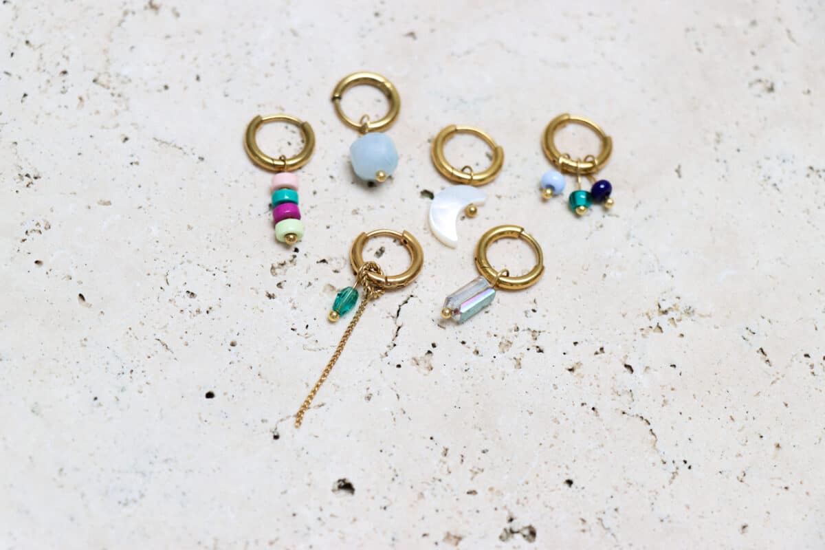 Mystical moon hoop gold