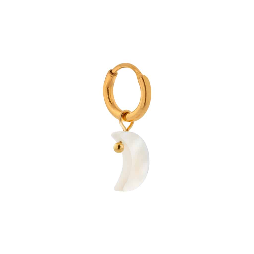 Mystical moon hoop gold