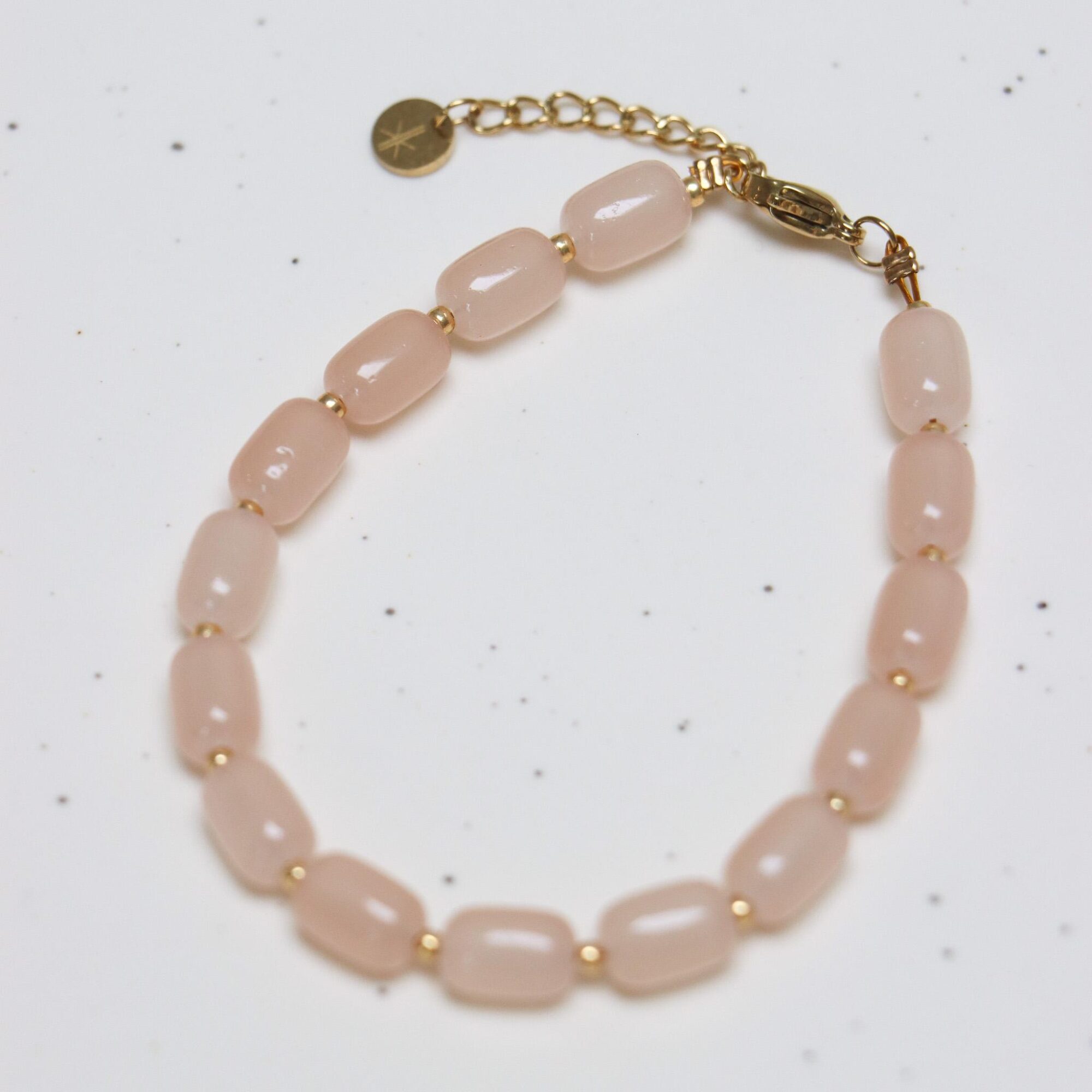 Natural beads bracelet gold
