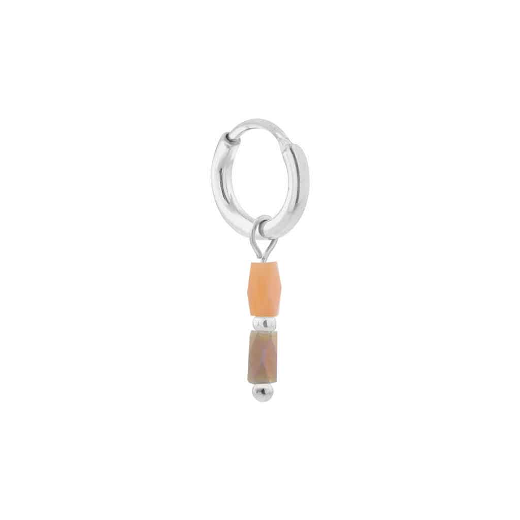 Natural Terra hoop silver