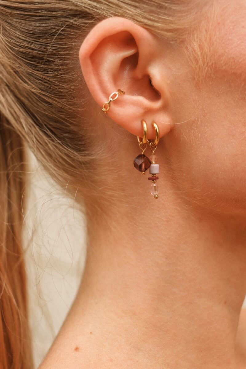 Night diamond hoop gold