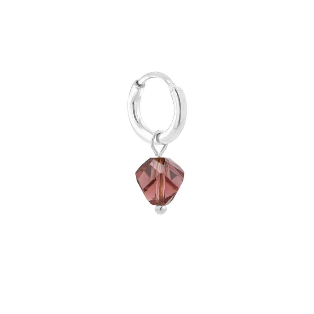 Night diamond hoop silver