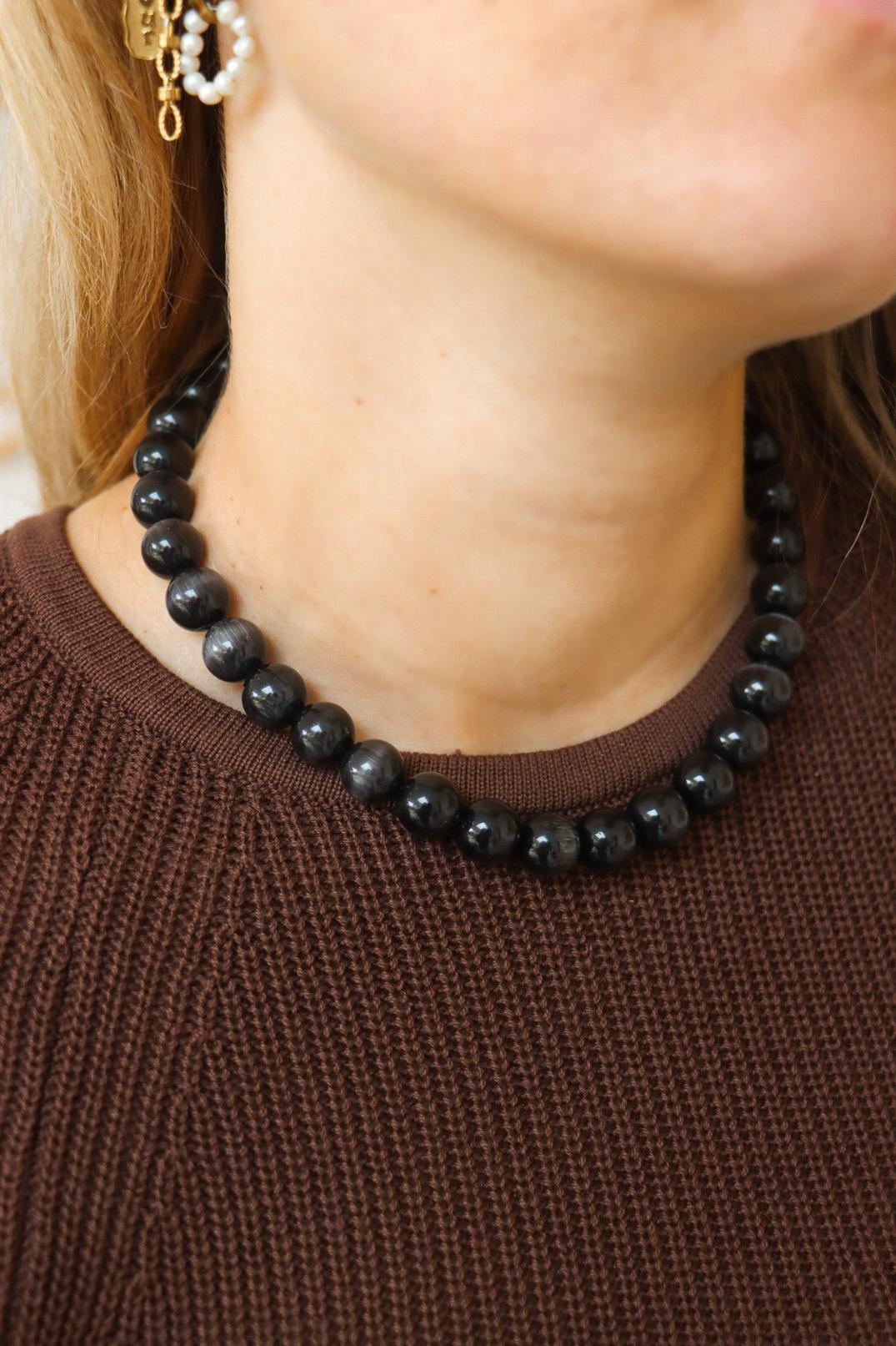 Noir mood necklace silver