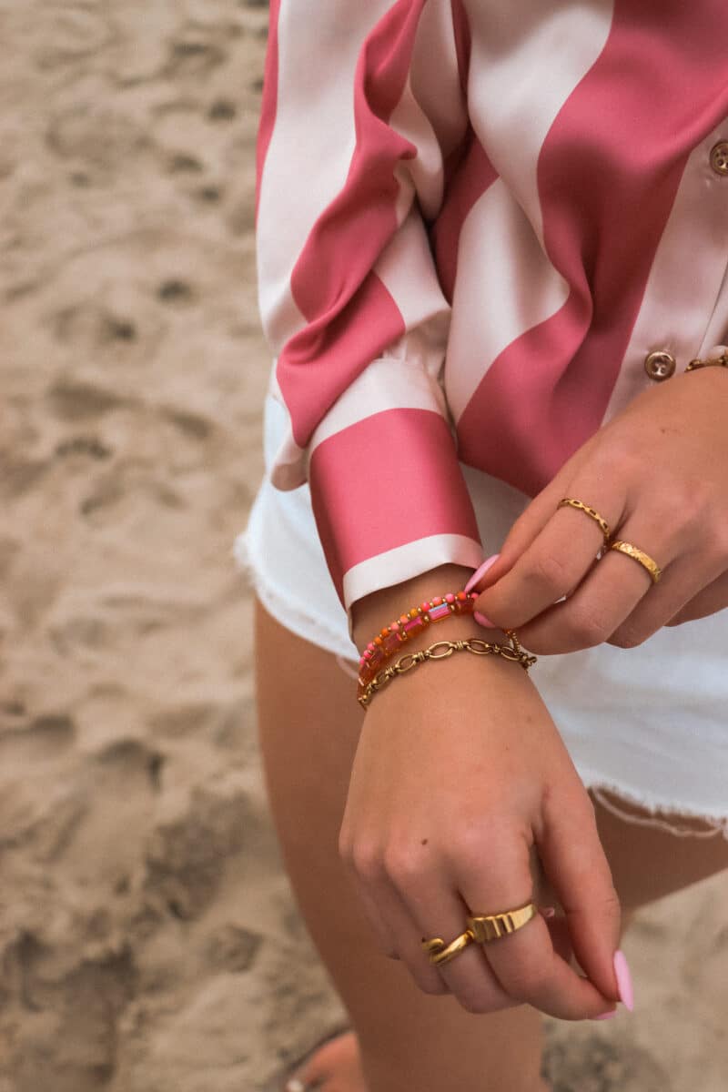 Open chain bracelet gold