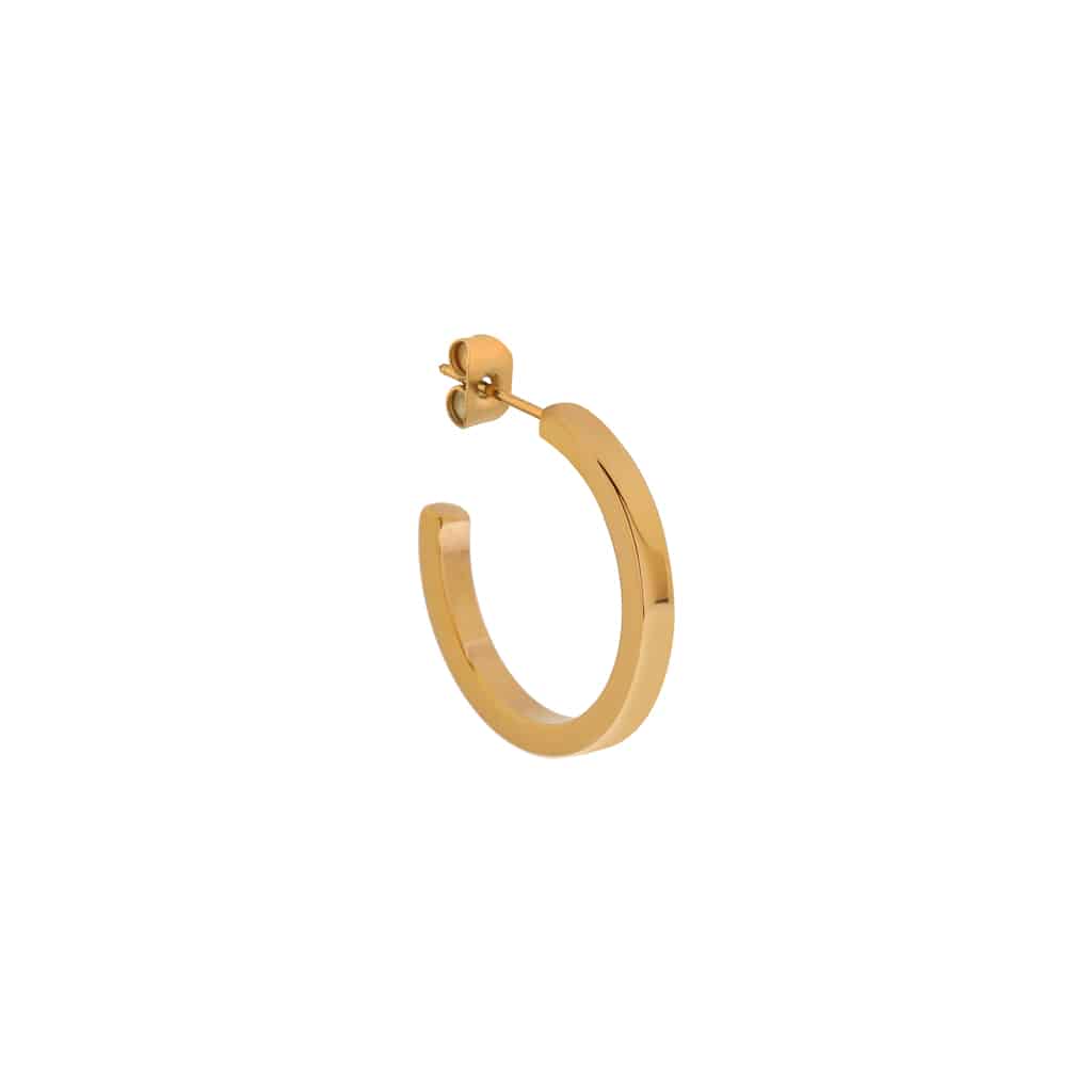 Open round hoop gold