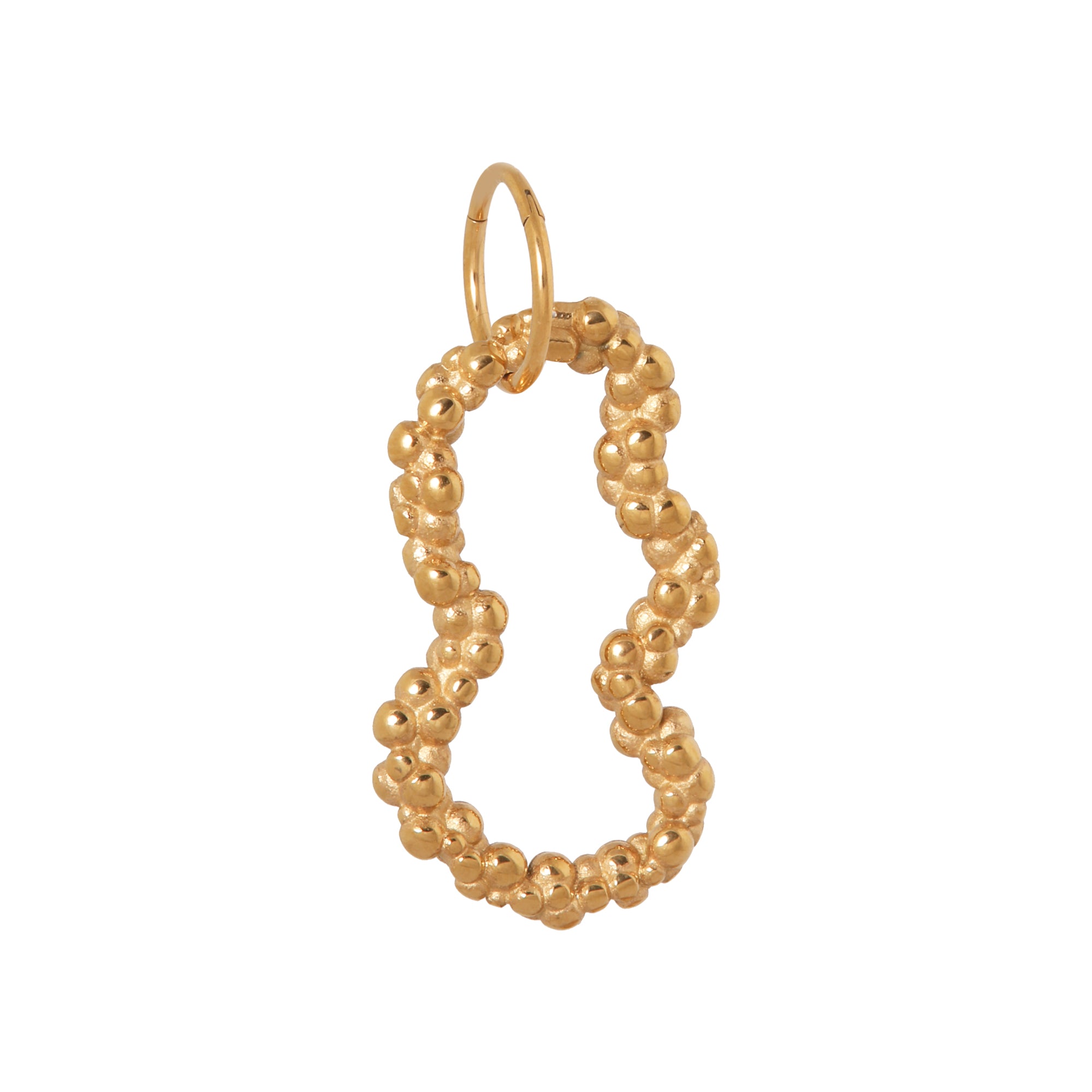 Organic bubble charm gold