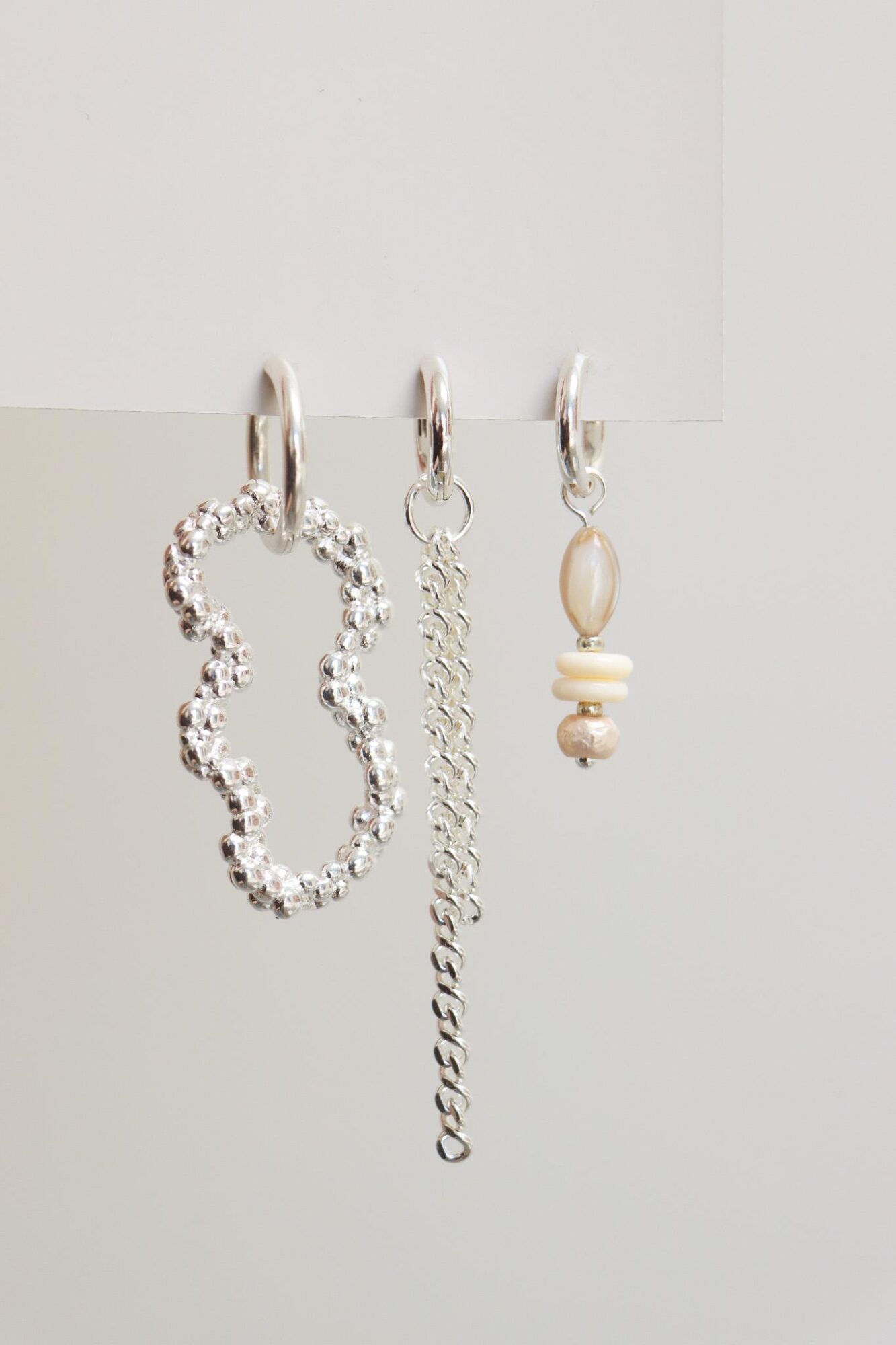 Organic bubble hoop silver