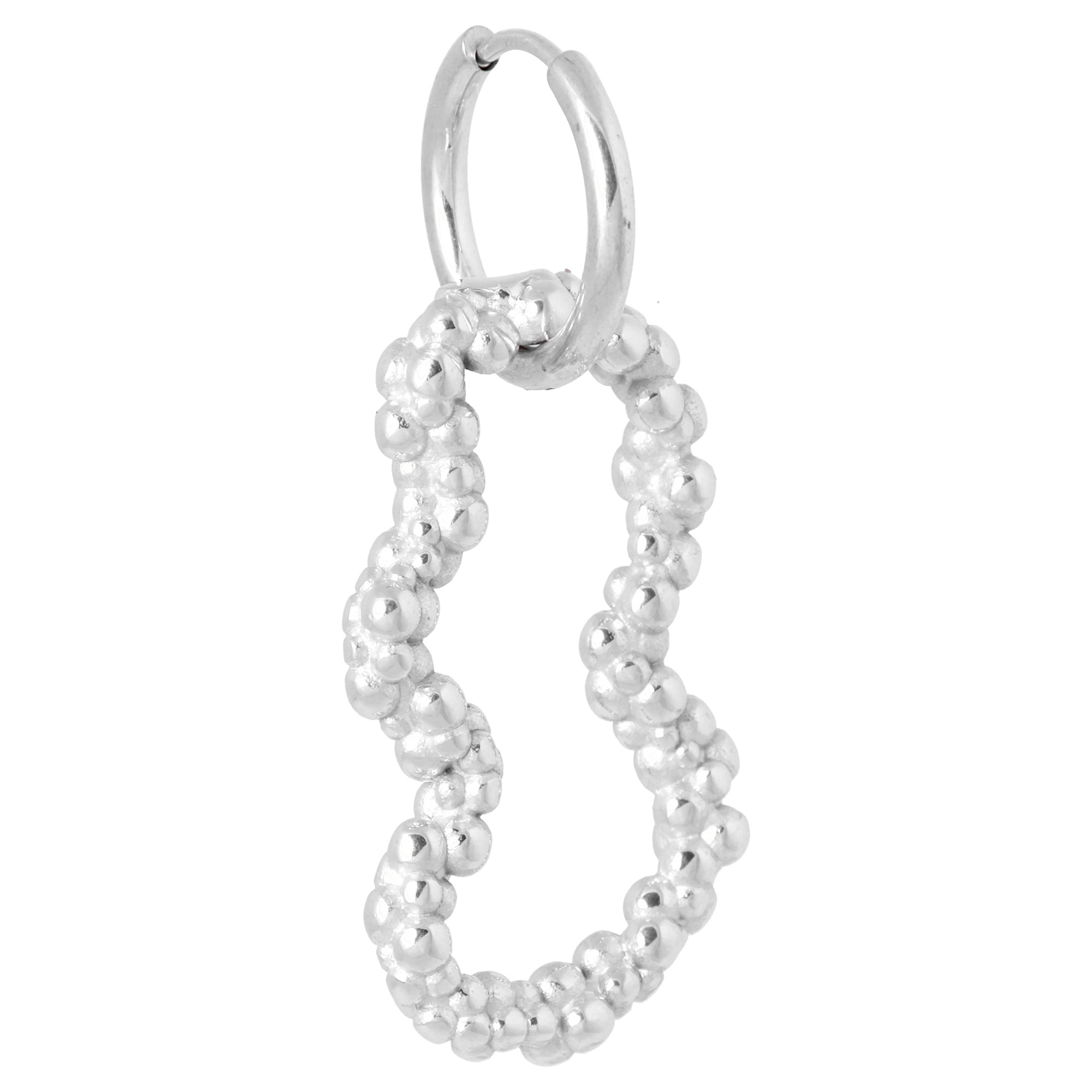 Organic bubble hoop silver