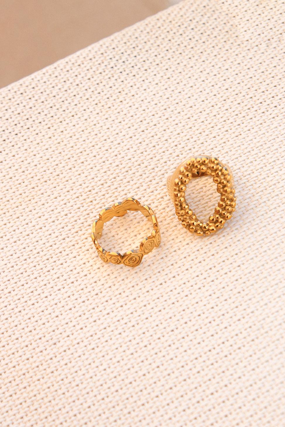 Organic bubble ring gold
