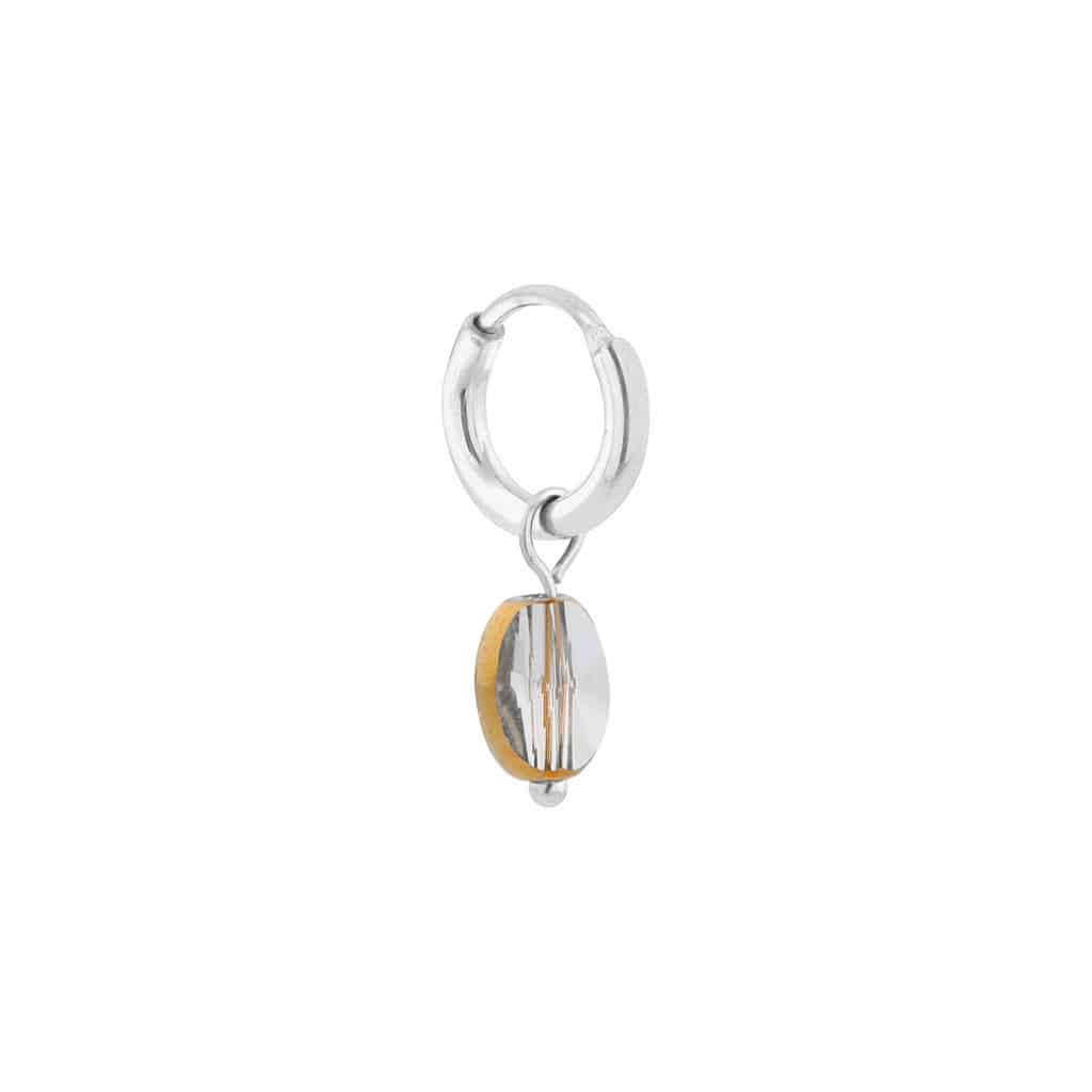 Oval grey hoop silver