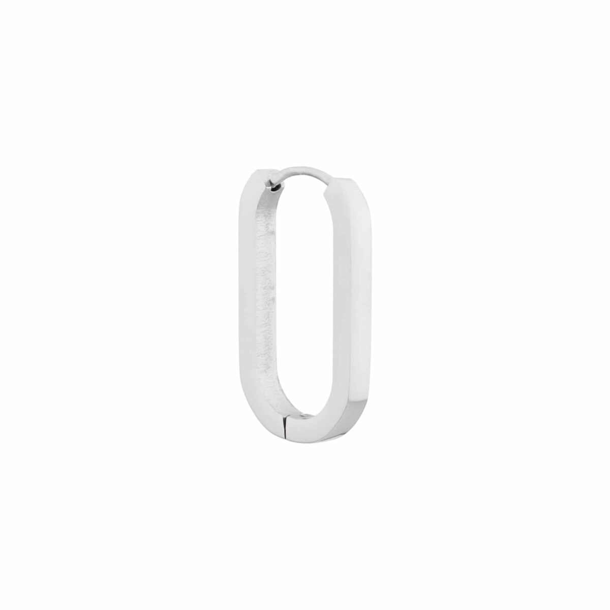 Oval hoop silver