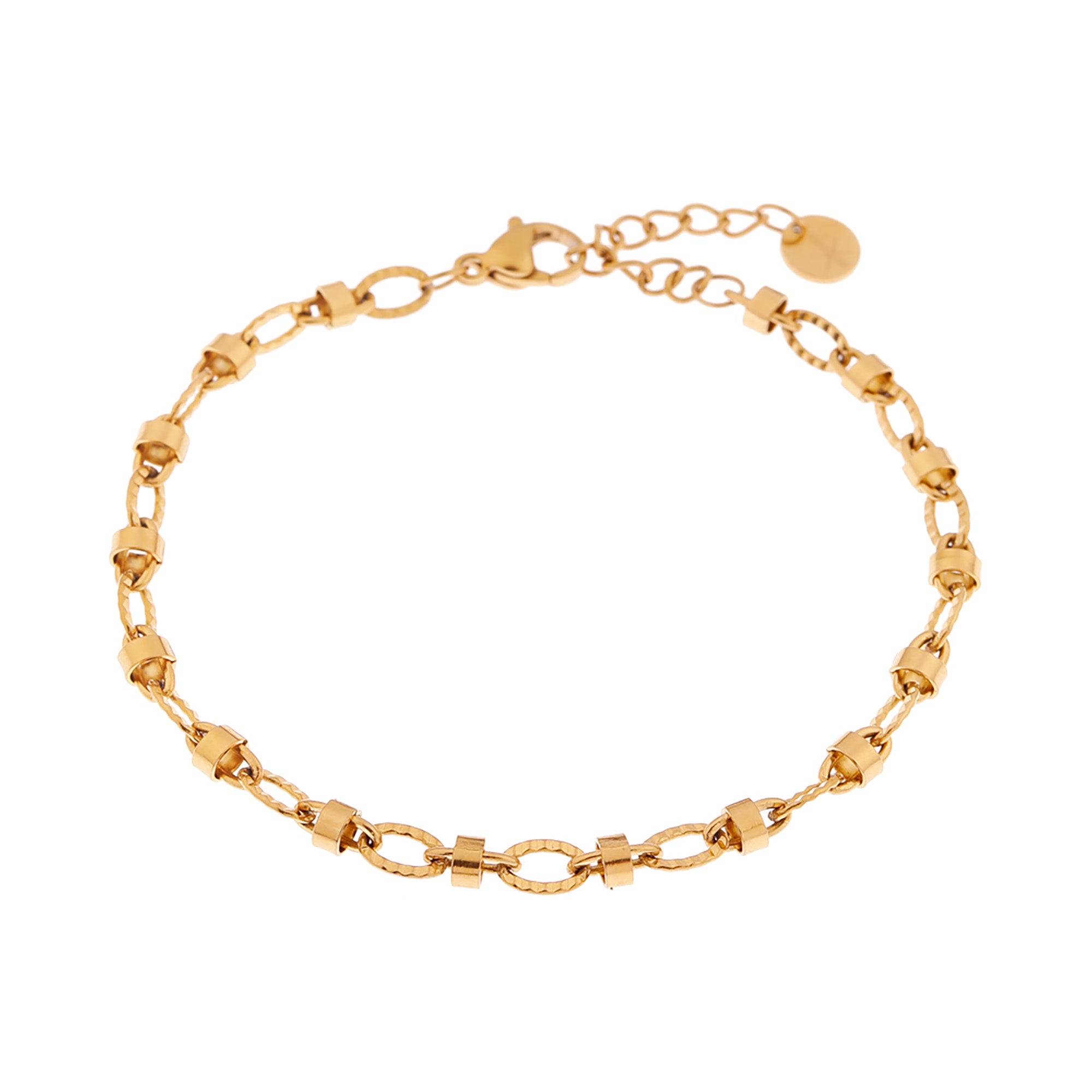 Oval loop bracelet gold