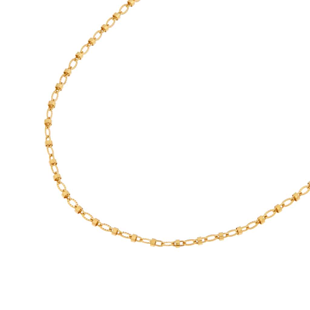 Oval loop necklace gold